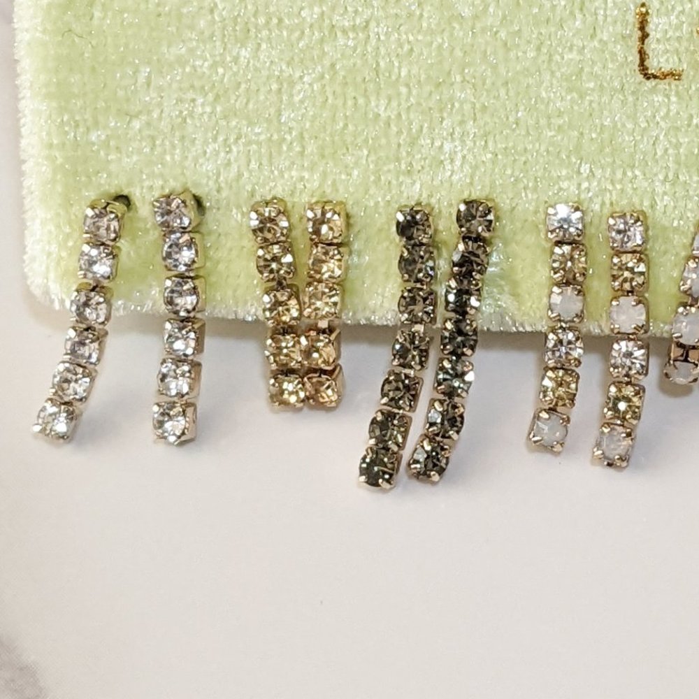 LOFT Velvet Chain Pave Earring Set - Picture 3 of 5